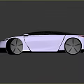 Futuristic Electric Concept Car With Sleek Silver Body Transparent Roof And Aerodynamic Design