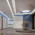 Modern Luxury Lounge Area With Plush Sofas Accent Chairs And Geometric Pendant Lights