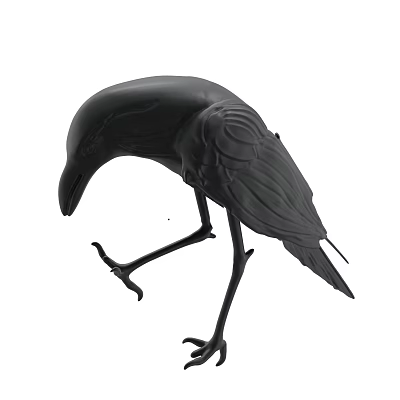 Auspicious bird resin wall lamp Nordic simple creative bedside animal decoration table lamp bird night lamp decoration crow starling 3d model