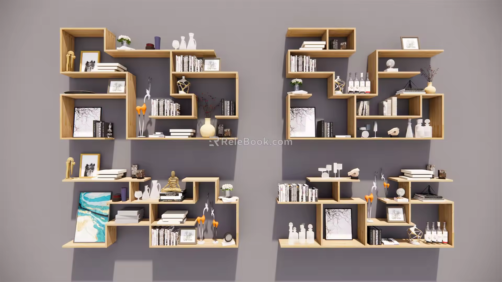 Modern wall shelf 3d model