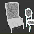 Black Leather Leisure Chairs Two Piece Set With High Back And Sturdy Black Legs