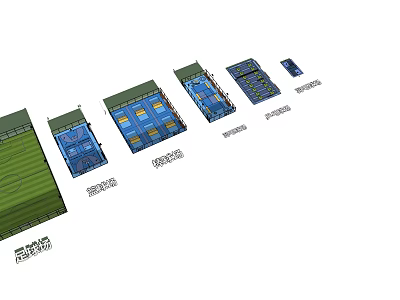 Garden Landscape Design With Multiple Layout Stages And Green Space Plans 3d model
