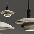 Industrial LOFT chandelier cement chandelier 3d model