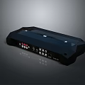 Black Electronic Device With Multiple AV HDMI Ports And Compact Connection Interface Design