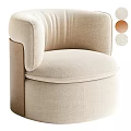 Fabric Upholstered Beige Accent Chair With Curved Armrests Padded Seat And Multiple Color Options