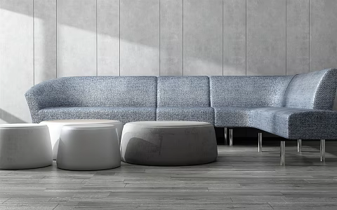 Modern Combination Sofa Coffee Table Combination 3d model