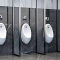 Modern urinal partition 3d model