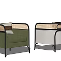 New Chinese Style Single Sofa Rattan Single Sofa 3d model