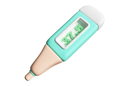 Medical Device Portable Electronic Thermometer with Digital Display and Temperature Reading 3d model