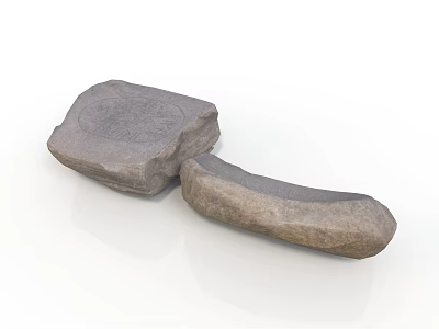 Ancient Primitive Stone Axe Weapon With Handcrafted Details And Rough Surface 3d model