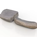 Ancient Primitive Stone Axe Weapon With Handcrafted Details And Rough Surface 3d model
