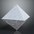Elegant Marble Decorative Furniture Piece With Rhombus Shape Cracked Texture And Green Lines