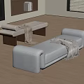 modern bed end stool sofa stool 3d model