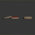 Patterned Decorative Storage Boxes With Red Powder Inside And Textured Base