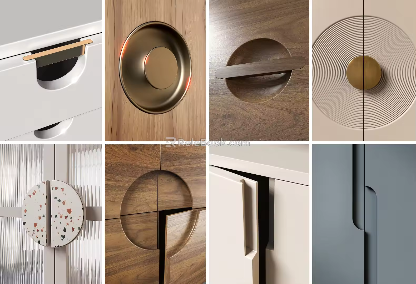 Handle combination cabinet door handle 3d model