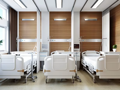 Modern Ward Hospital Ward 3d model