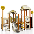 Modern slide amusement equipment 3d model