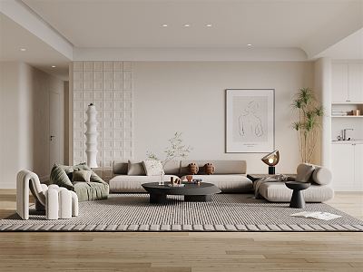 modern living room 3d model