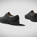 Black Leather Dress Shoes Classic Lace Up Design For Men Formal Footwear