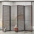 New Chinese Style Screen Partition 3d model