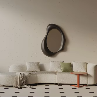 Modern three-seat sofa 3d model