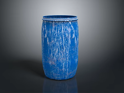 Blue Metal Hardware Tool Storage Container With White Textured Surface On Dark Background 3d model