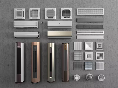 Modern Air Conditioning Vertical Air Conditioning Hanging Air Conditioning Air Conditioning Air Outlet Central Air Conditioning Yuba Air Heater 3d model
