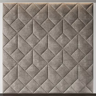 Modern soft bag soft bag background wall 3d model