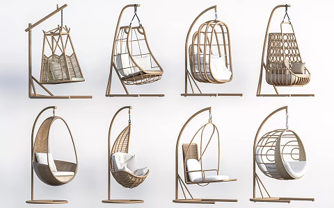 Courtyard Swing Courtyard Hanging Chair Courtyard Swing Chair 3d model