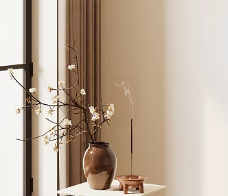 Potted Plum Blossom Peach Blossom Fake Flower Ornaments Flower Arrays Dried Flowers Dead Tree Branches Dried Flowers Winter Plum Blossom Ornaments Flower Art Eternal Flowers 3d model