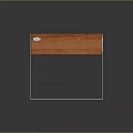 Stylish Modern Office Desk with Wooden Top and White Frame Featuring Single Drawer