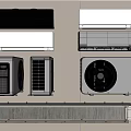 Various Types Of Wall Mounted Floor Standing Air Conditioners And Electric Fans