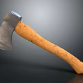Durable Metal Axe With Wooden Handle For Cutting And Chopping Tasks