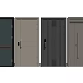 Modern security door entry door security door 3d model