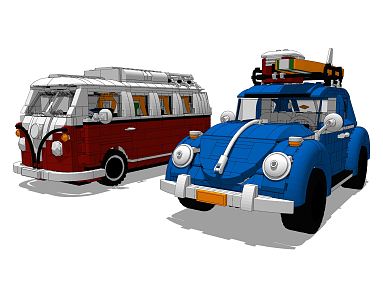 Modern toy car Lego Volkswagen Combo 3d model