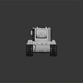 3D Rendered White Tank Model With Detailed Tracks Turret And Cannon Barrel On Dark Background