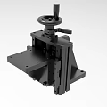 Black Mechanical Industrial Equipment With Adjustable Handle And Sturdy Steel Base