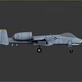 Twin Engine Military Airplane With Grid Texture Wings Fuselage Nose Art And Insignia