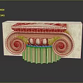 Ornate Classical Architectural Capital With Carved Volute Details And Stone Base