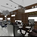 Elegant Modern Kitchen Store With Luxury Cabinets And Display Decorations