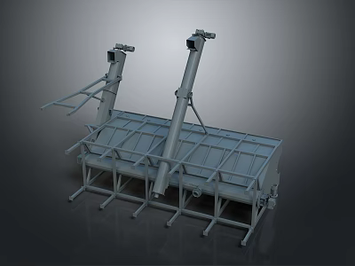 Household Metal Storage Rack With Adjustable Platforms And Sturdy Support Legs 3d model