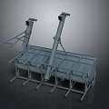 Household Metal Storage Rack With Adjustable Platforms And Sturdy Support Legs