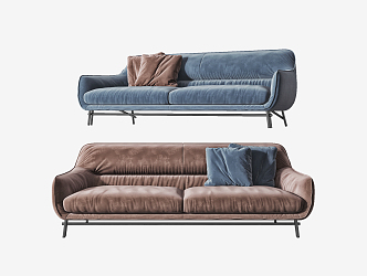 Modern double sofa 3d model