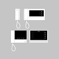 Modern video walkie-talkie video walkie-talkie access control system visual phone 3d model