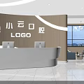 Dental Clinic Interior Design With Blue Dental Chairs Medical Equipment And Bookshelves