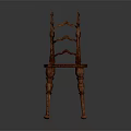 Vintage Wooden Accent Chair With Carved Backrest And Ornate Legs Classic Design