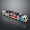 Modern Electric Train With LOTOS Logo And Pantograph On Top Design Features