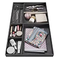 Elegant Modern Perfume Cosmetics Storage With Drawer Organizers Jewelry And Silk Scarves