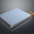 Professional Network Switch With Gray Casing Multiple Ports Colorful Indicator Lights And Yellow Handles