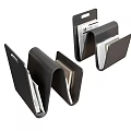 Modern Black Desktop Card Storage Shelf With Open Design And Organizer Compartments